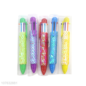 Good Quality Glitter Fish Scale Multicolored Ballpoint Pen