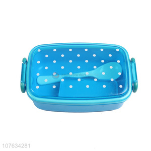 Hot sale fashion children plastic lunch box with spoon