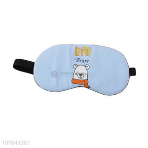 Latest design cartoon bear travel airline cooling eye mask eye patch