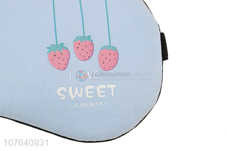 High quality strawberry printed blindfold eye mask blindfold for sleeping