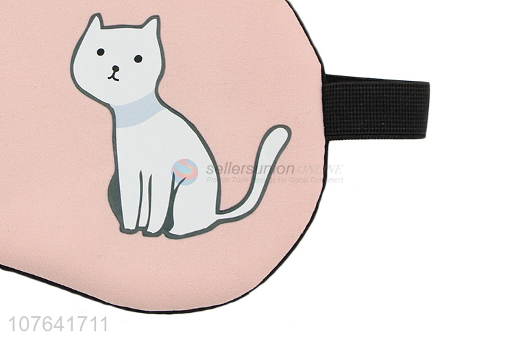 Factory direct sale cartoon cat ice pack polyester cotton sleep eye mask