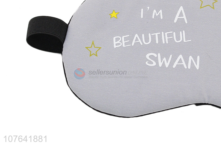 Top seller cartoon swan travel airline cooling eye mask eye patch