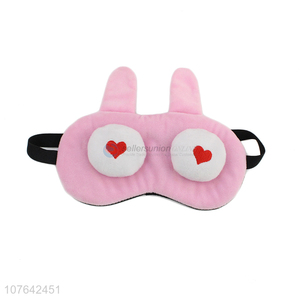 Best selling 3d rabbit eye mask short plush blindfold sleep eye mask