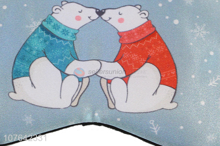 Factory price cartoon polar bear cooling gel eye mask hot pack eye mask