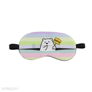 New design cartoon bear office nap eye mask travel eye patch