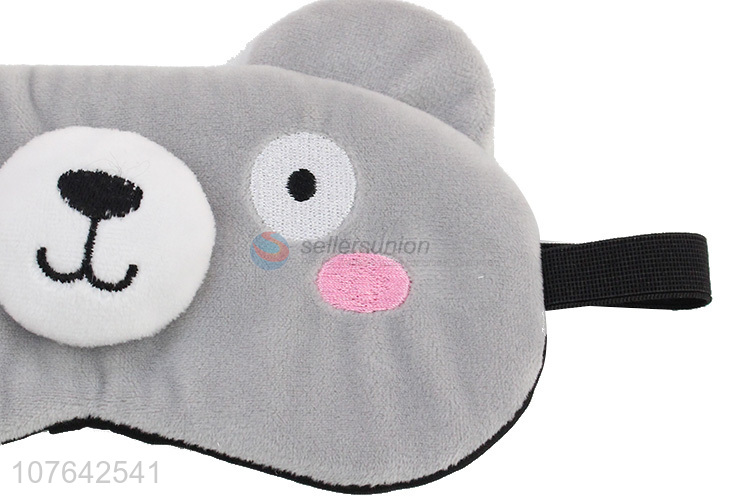 Latest design cartoon bear  eye mask short plush ice pack eye mask