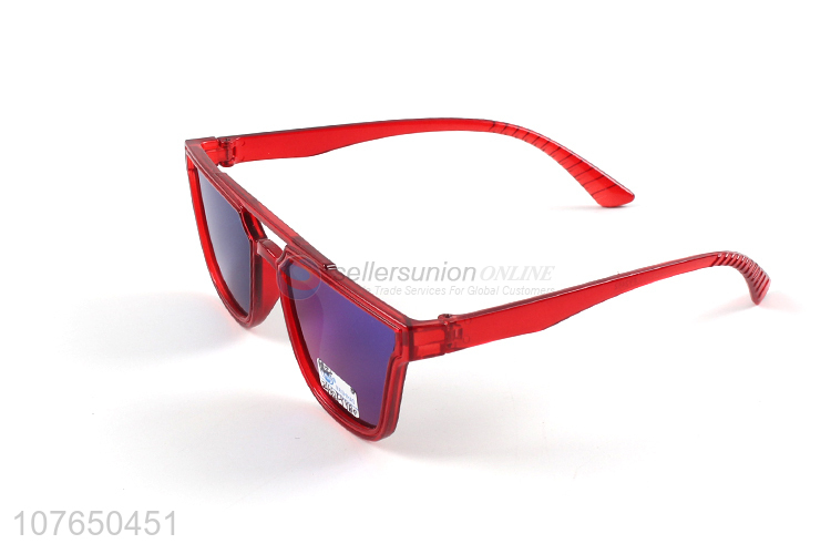 Custom Red Frame Trendy Sun Glasses With Good Quality