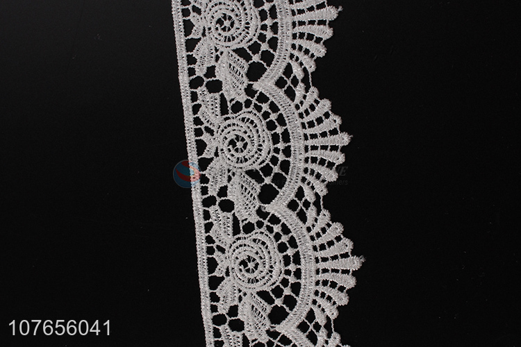 Customized lace ribbon trim flower embroidery with cheap price