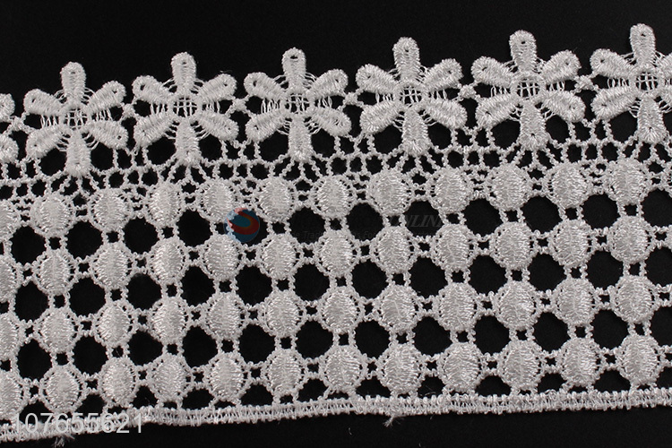 Good quality embroidery elastic lace trim wide stretch lace trim