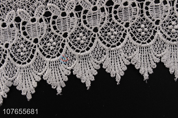 Wholesale garment accessory white flower lace trim ribbon for garment 