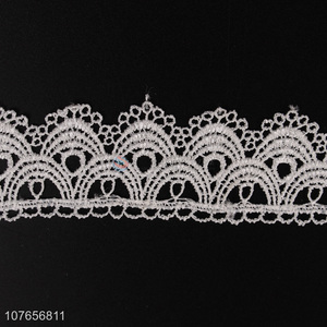 Cheap price new style white polyester decorative lace trim ribbon