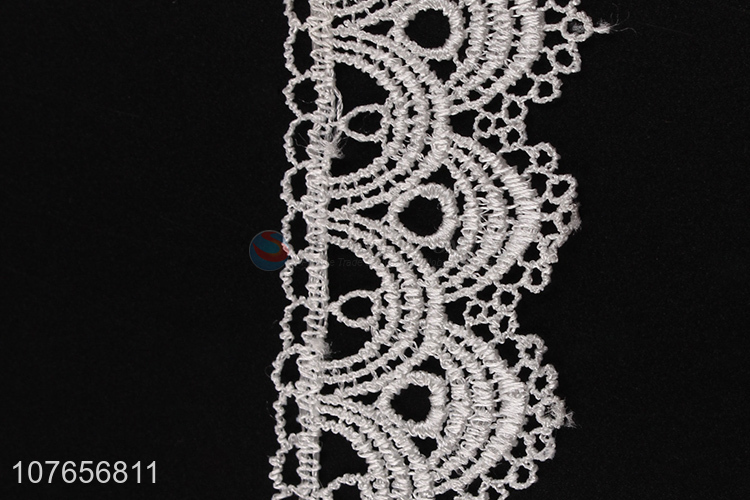 Cheap price new style white polyester decorative lace trim ribbon