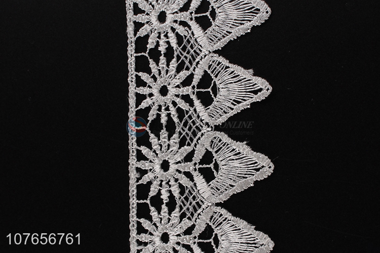 Hot product polyester border ribbon lace trim with low price