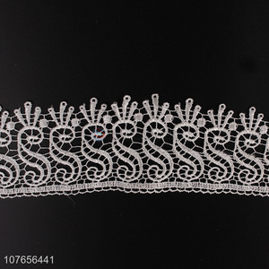 Top sale low price white polyester lace trim ribbon