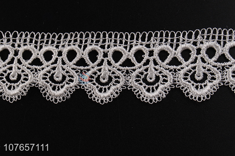 Top fashion white decorative lace trim for women dress