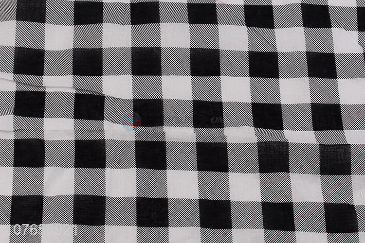 High quality plain grey and black plaid square scarf