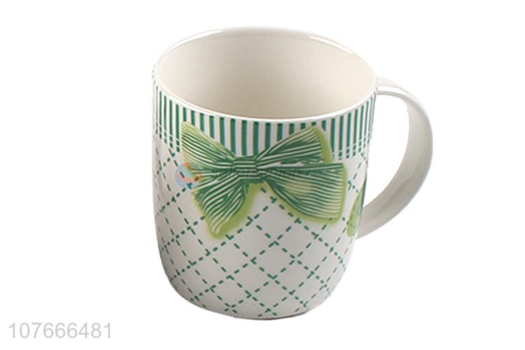 Wholesale Bowknot Pattern Ceramic Water Cup Best Coffee Mug