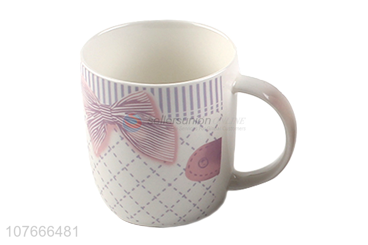 Wholesale Bowknot Pattern Ceramic Water Cup Best Coffee Mug