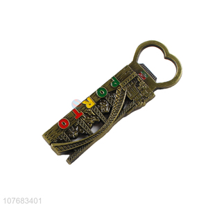 Latest arrival decorative vintage metal fridge magnet with opener