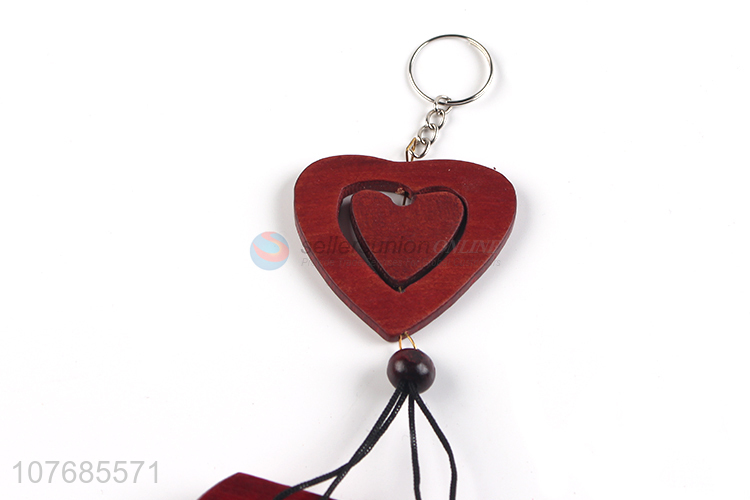 New arrival wooden heart wind chimes deep tone windchimes