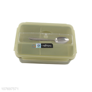 Good Quality Plastic Bento Box Lunch Box With Spoon Set