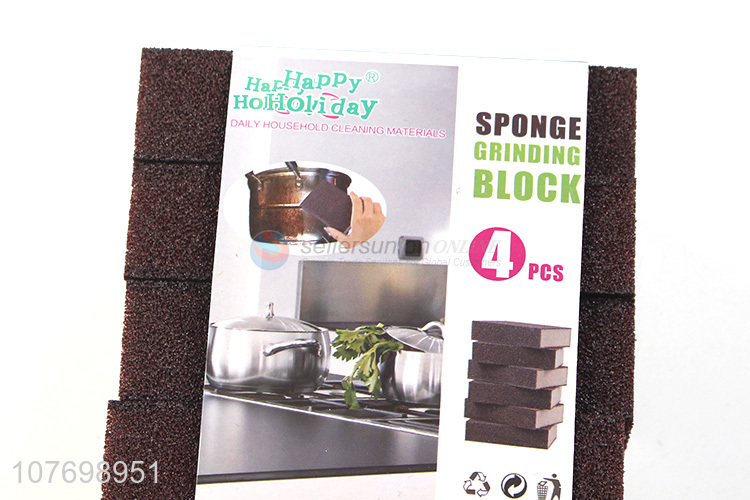 Recent product heavy duty emery sponge kitchen pot scrubber