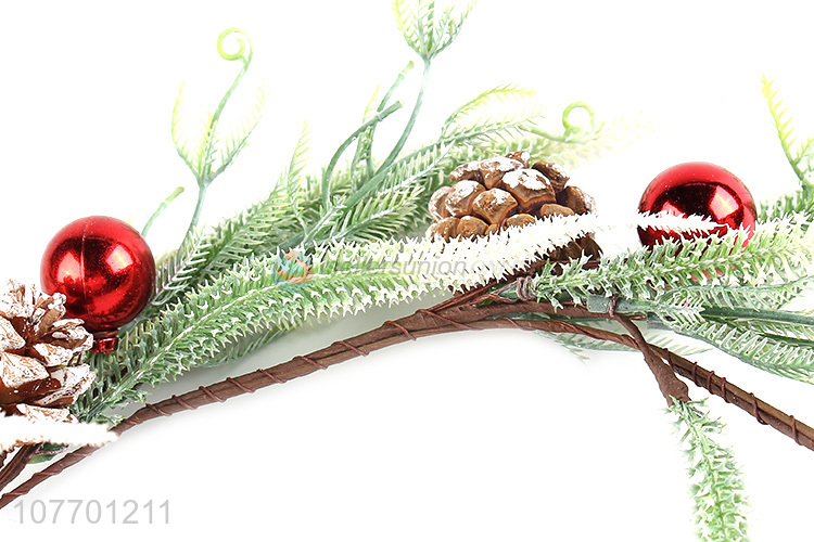 Factory price Christmas long vine with pine cone & red fruit