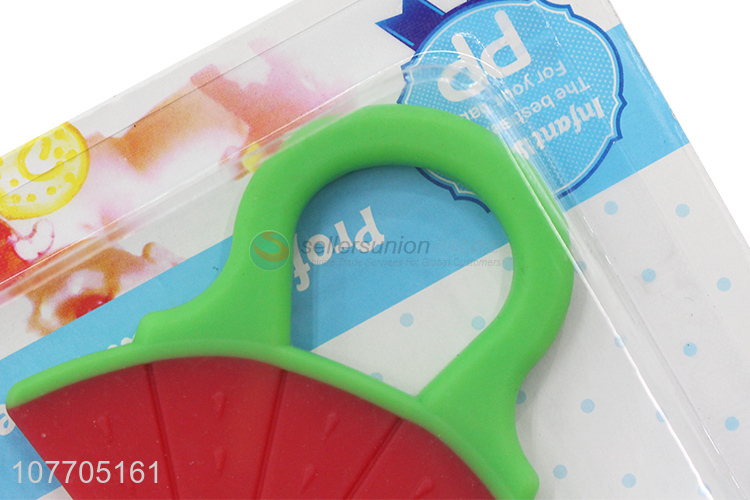 Good sale bpa free watermelon shape baby teether baby chew toy