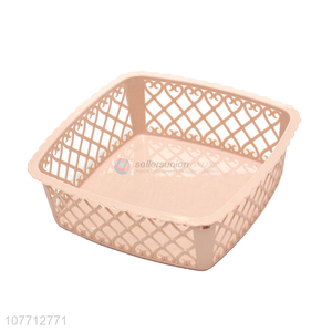 Factory Price Square Plastic Storage Basket For Kitchen And Bathroom