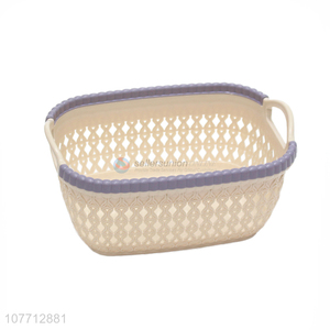 Good Quality Household Organizer Plastic Storage Basket With Handle