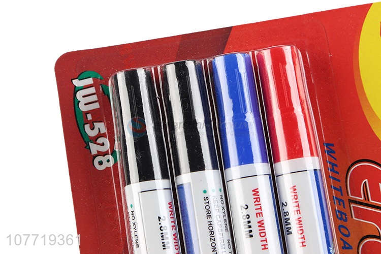 Fashion Stationery 4 Pieces Erasable Whiteboard Pen Marker Pen Set