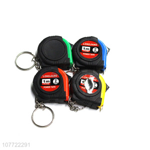 Convenient mini key chain 1 meter steel tape measure