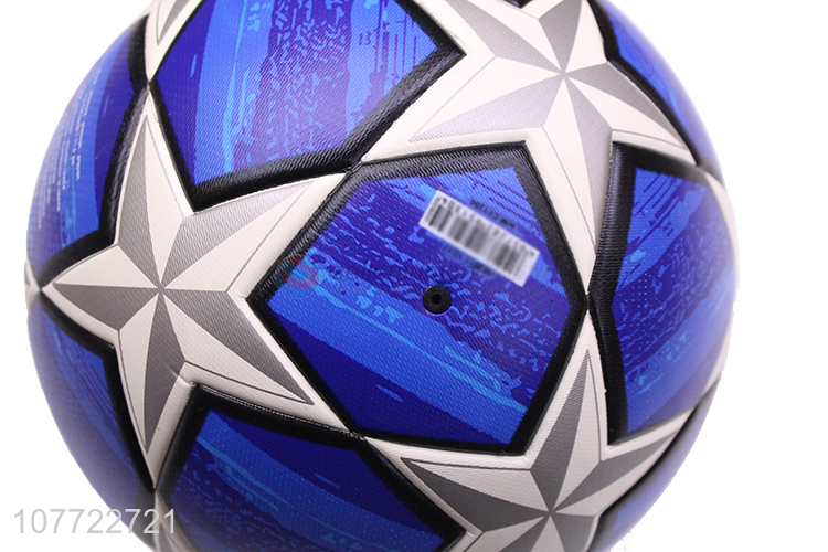 Wholesale blue five-pointed star football No. 5 laminated football