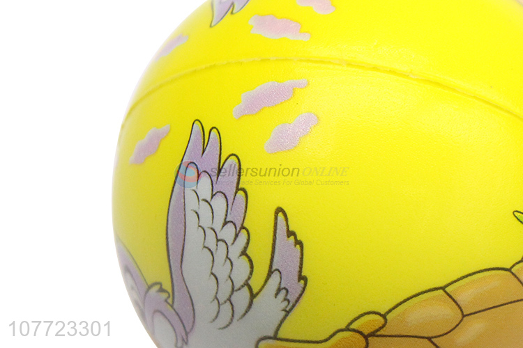 Popular yellow cartoon ball elastic ball for children