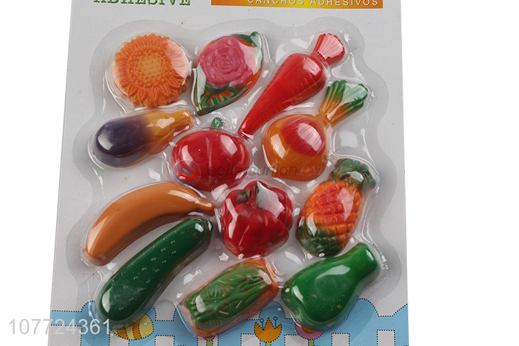 Hot selling 3D fruit vegetable refrigerator stickers cute fridge magnet for kids