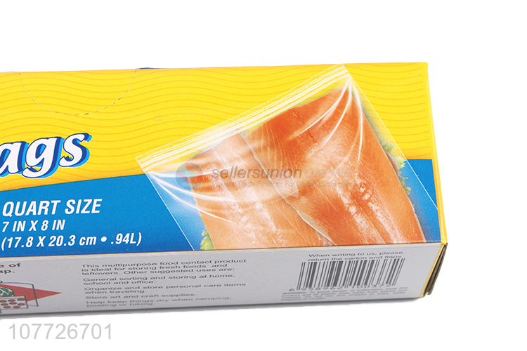 Reusable packaging preservation fresh food reclosable freezer bags