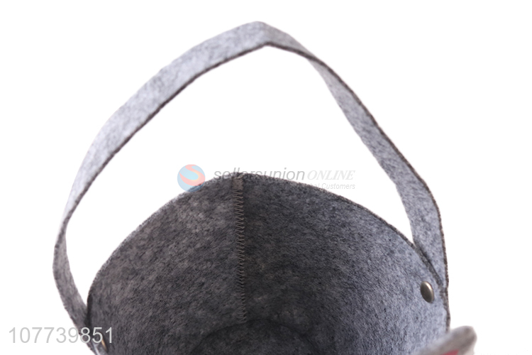 Good quality cartoon gray rabbit storage felt tube