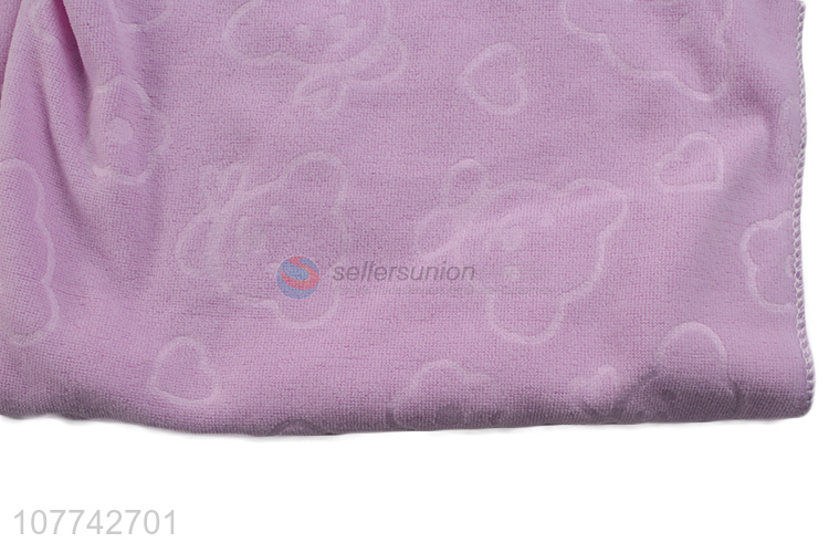 New design soft bath towel with cute bear pattern