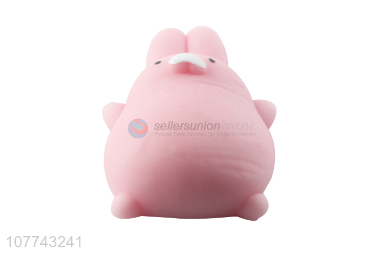 Low price pink rabbit shape decompression toy slow rebound toy