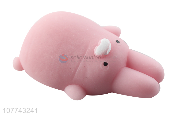 Low price pink rabbit shape decompression toy slow rebound toy