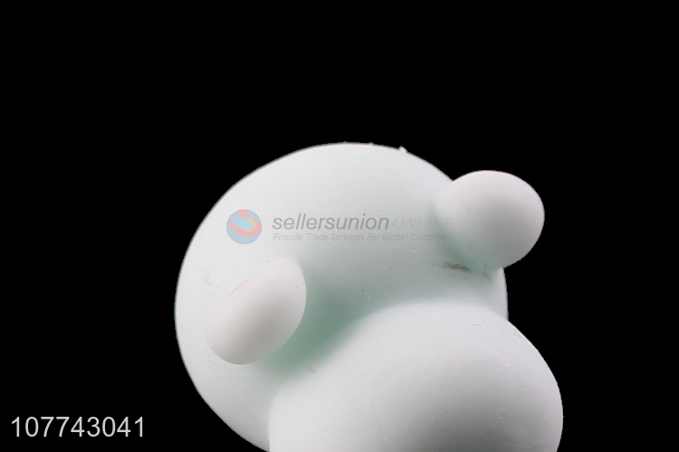 Innovative design small white bear shape rebound toy