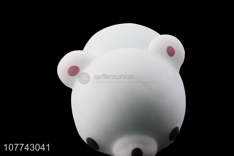 Innovative design small white bear shape rebound toy