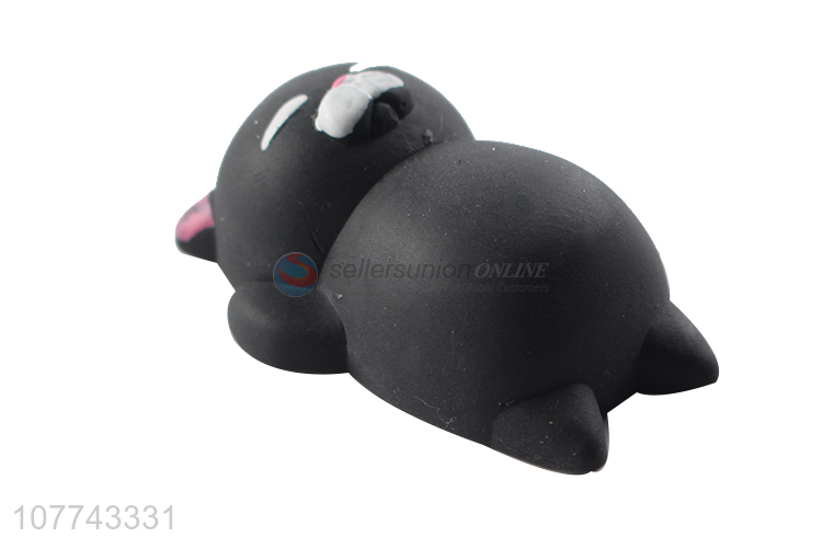 Best seller black cartoon sleeping animal toy elastic vent toy