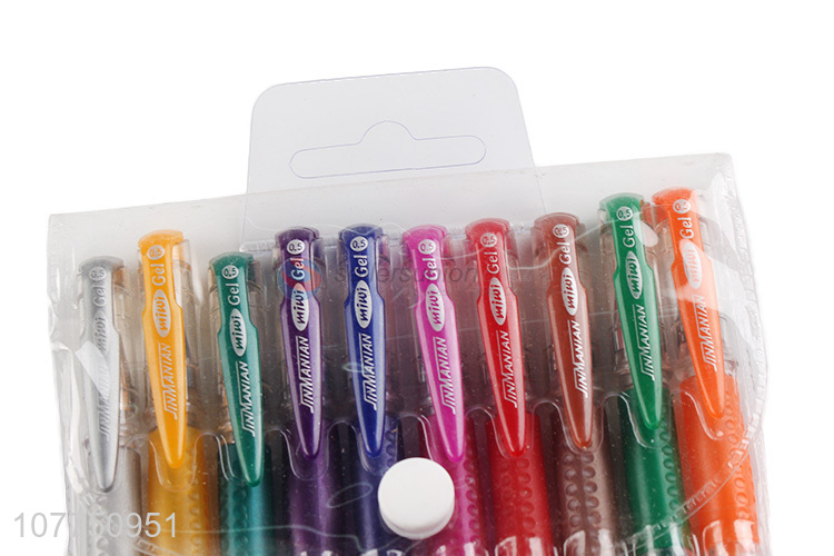 Wholesale 10 colors gel ink pen scented gel pens school stationery