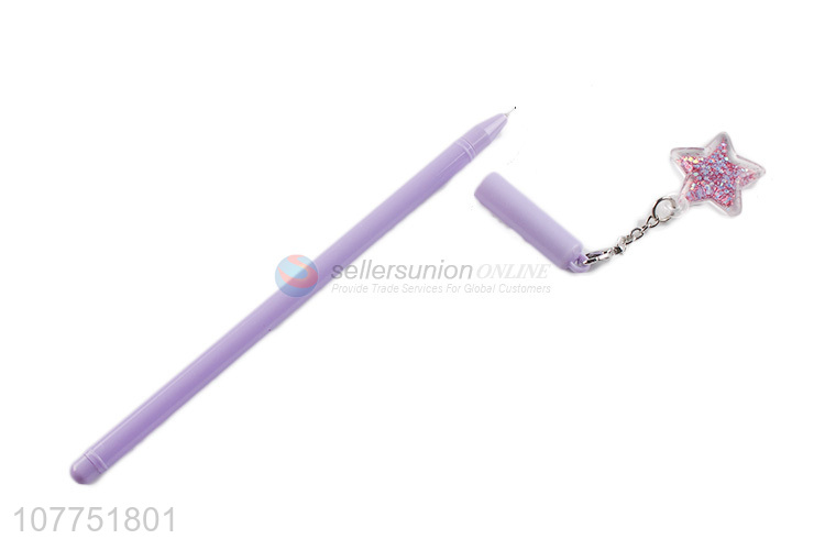 Factory price star pendant plastic gel ink pen student stationery