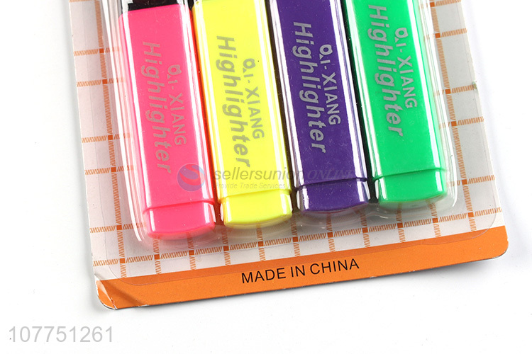 Hot selling 3 colors highlighter pens fluorescent pen set