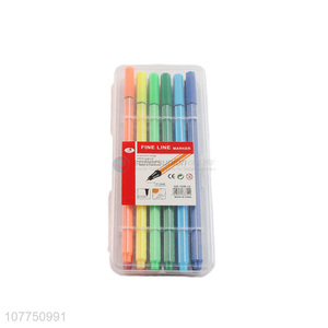 Wholesale non-toxic 12 colors drawing marker pens fine line markers