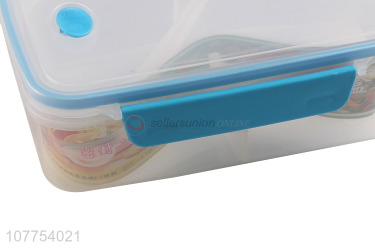 Hot Sale Rectangle Plastic Lunch Box With Chopsticks Set