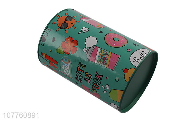 High quality children change storage box round paper card piggy bank