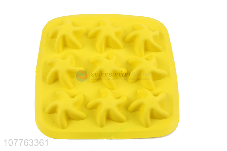 Wholesale starfish shape silicone ice cube tray ice block mold